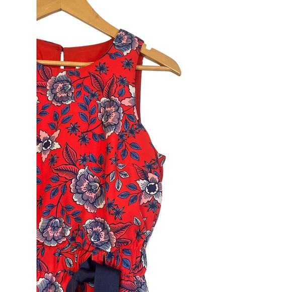 Eliza J Women Flora Boho Floral Fit and Flare Mini Dress Size 6 Petite Red Multi - Picture 5 of 11